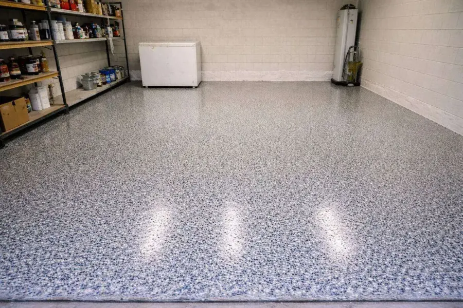Flake epoxy garage floor example, Spring, TX