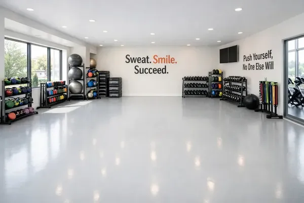 Commercial epoxy floor auto shop Houston Texas