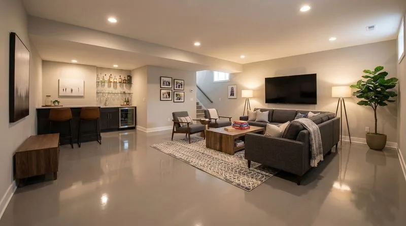 Completed epoxy floor — seamless and high-gloss