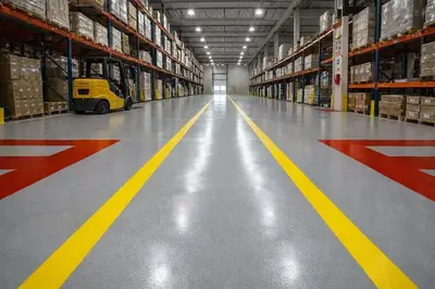 Industrial epoxy warehouse floor, Spring, TX