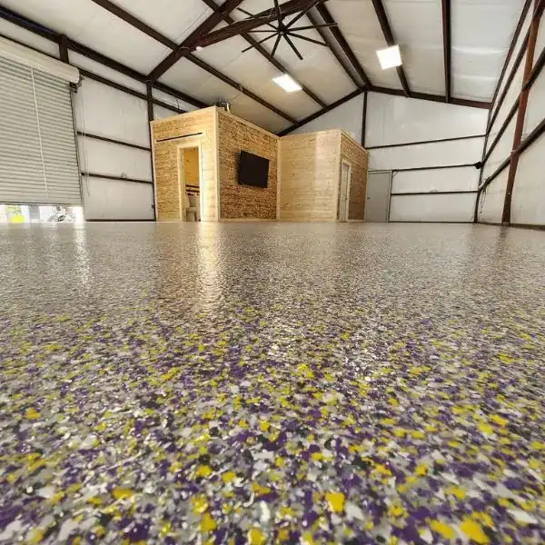 Home interior epoxy floor, Houston, TX